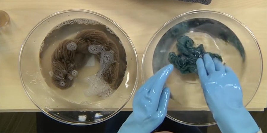 Adventures in Washing Wool Yarn Image