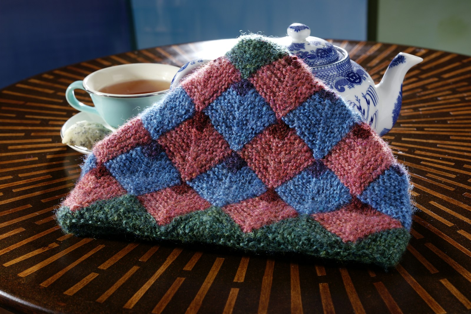 Domino-Knitted Tea Cozy by Carol Huebscher Rhoades Primary Image