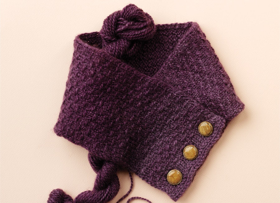 Handspun Gallery of Button-Up Neck Warmers Image