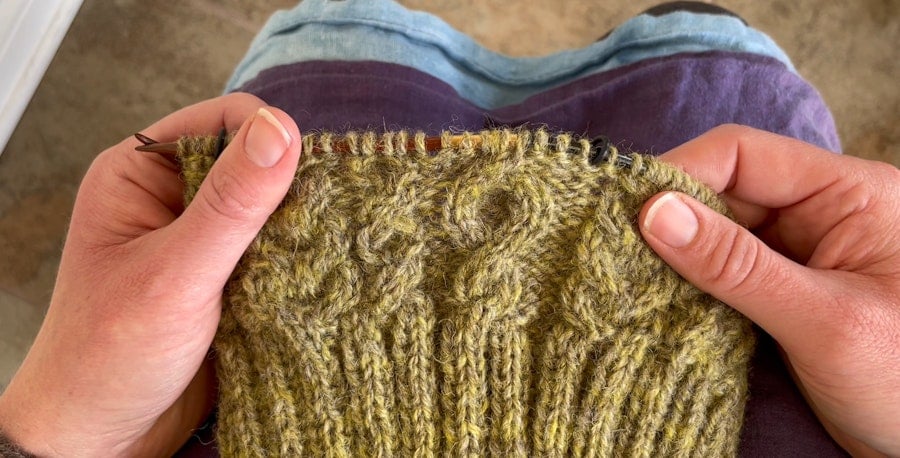 Cabling Without a Cable Needle: The Towline Hat Image