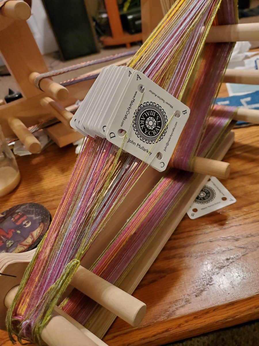 Tablet Weaving with Handspun Silk Hankies Image