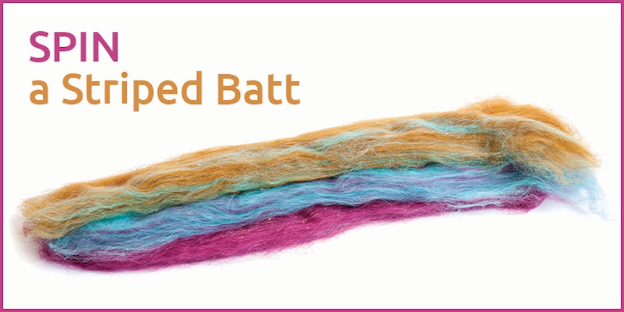 Spin a Striped Batt for a Gradient Yarn Image