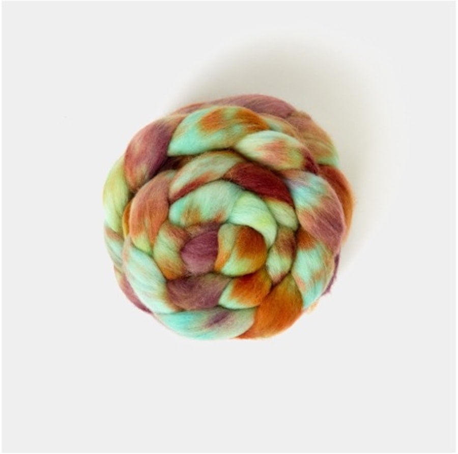 Small Batch Hand-Dyed Polwarth Roving — Wild Hand Image