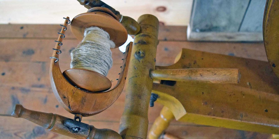 The Extraordinary Wheel Collection at the Marshfield School of Weaving  Image