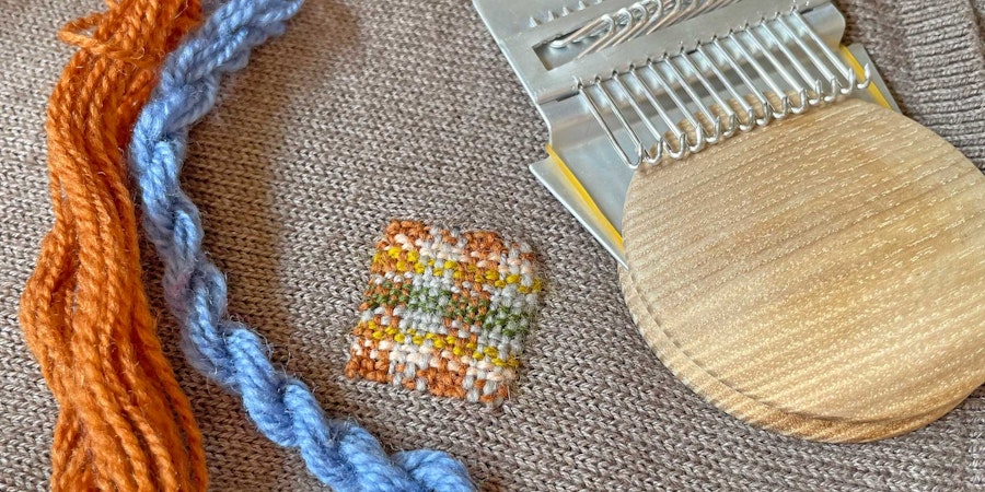 Visible Mending with a Darning Loom Image