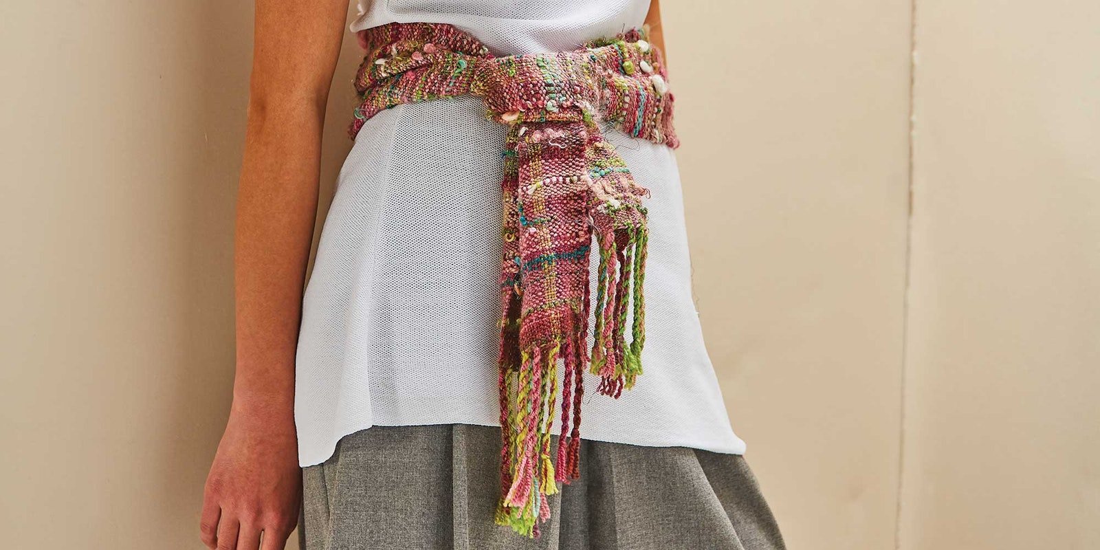 Pretty in Pink Handspun Scarf Primary Image