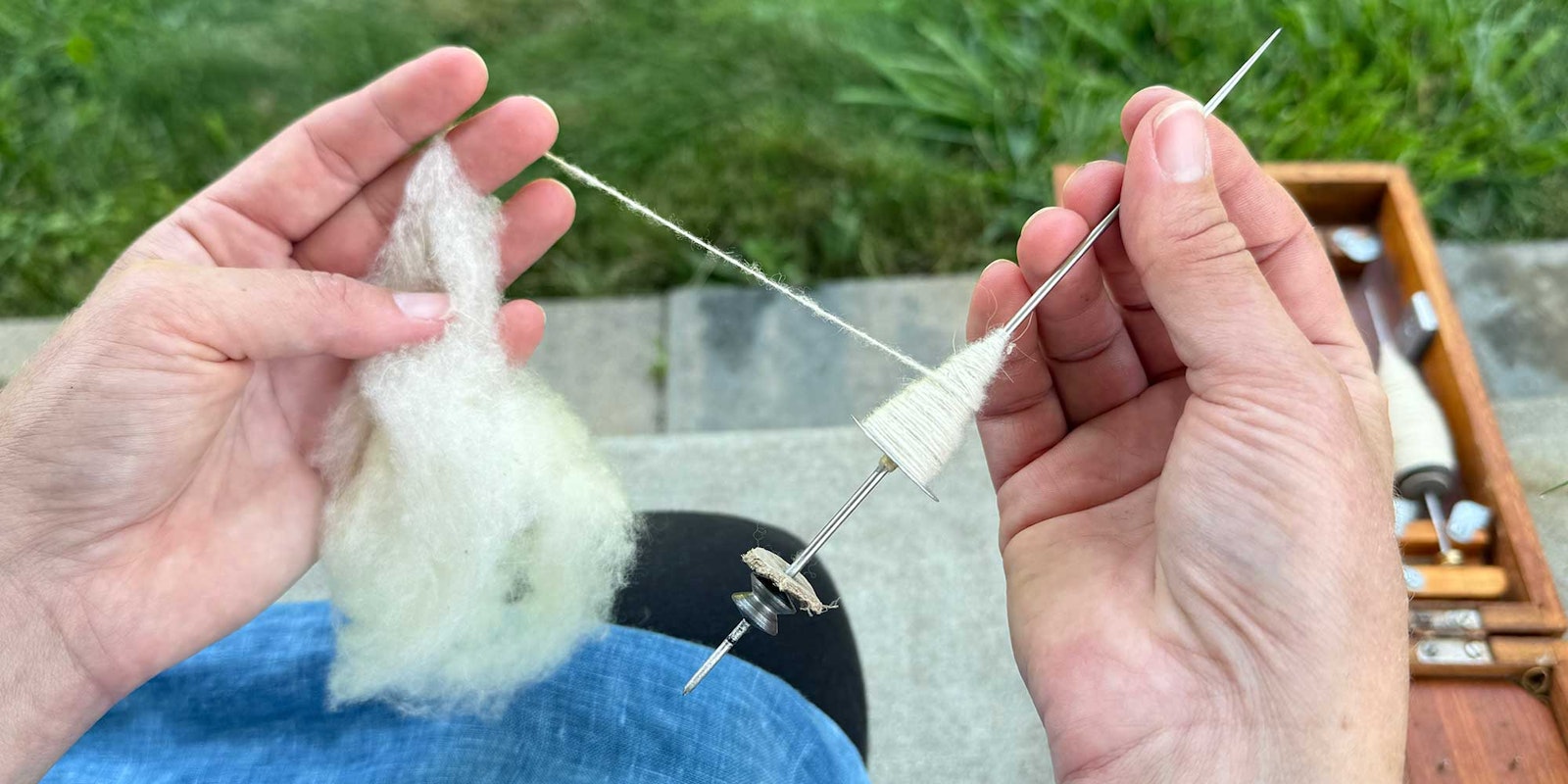 Spinning Slub-Free Cashmere on the Charkha Primary Image